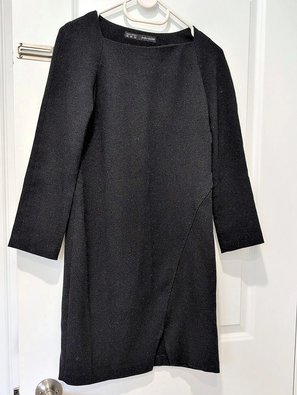 Zara Long Sleeve Mini Dress in Black Size XS